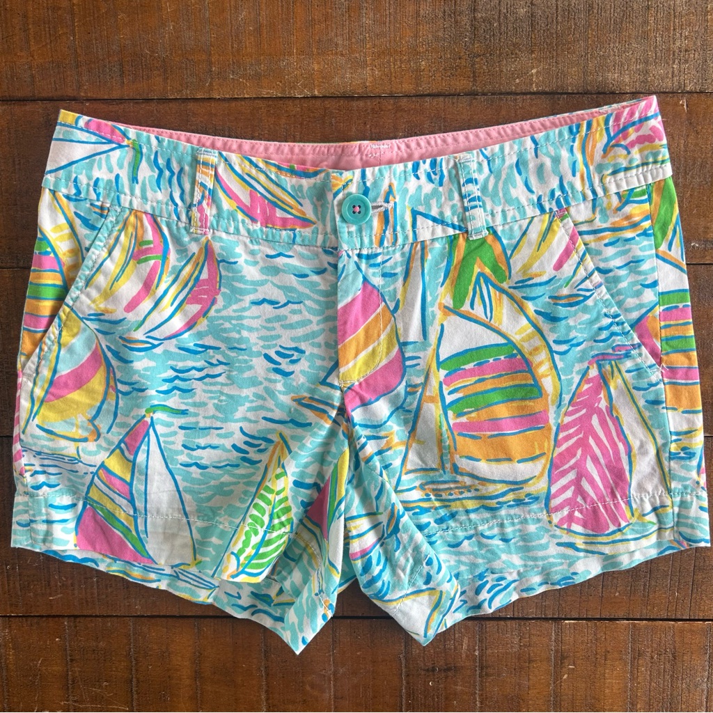 Lilly Pulitzer Classic Sailboat Shorts Size 2 Xs
